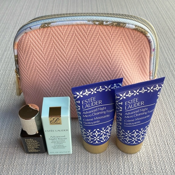 Estee Lauder mini advanced night set with pink pouch - Picture 1 of 13